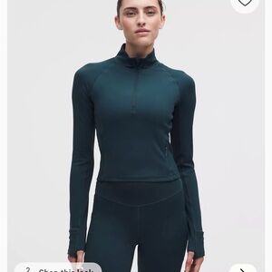 Lululemon It’s Rulu Run Ribbed Cropped Top. Size 4. Teal